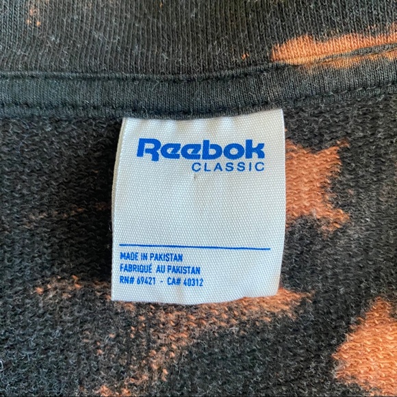 Reebok Tie Dye Vintage 90s Half Zip Oversized Sweatshirt Y2K - Picture 5 of 11